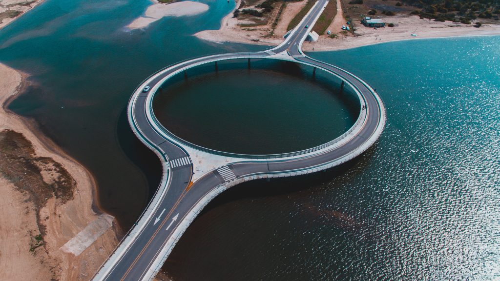 Laguna Garzón Bridge near Punta del Este city and resort on the Atlantic coast, Uruguay