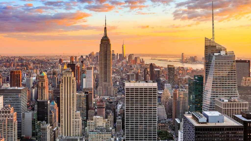 Midtown Manhattan seen from 30 Rockefeller Plaza, New York City, USA