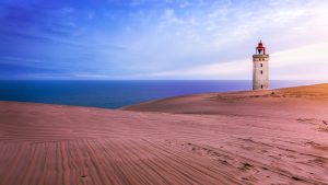 Read more about the article Rubjerg Knude Lighthouse in Hjørring at sunrise, Denmark