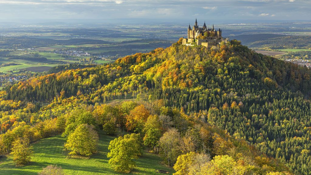 Hohenzollern Castle, Bisingen, Zollernalbkreis, Baden-Württemberg, Germany