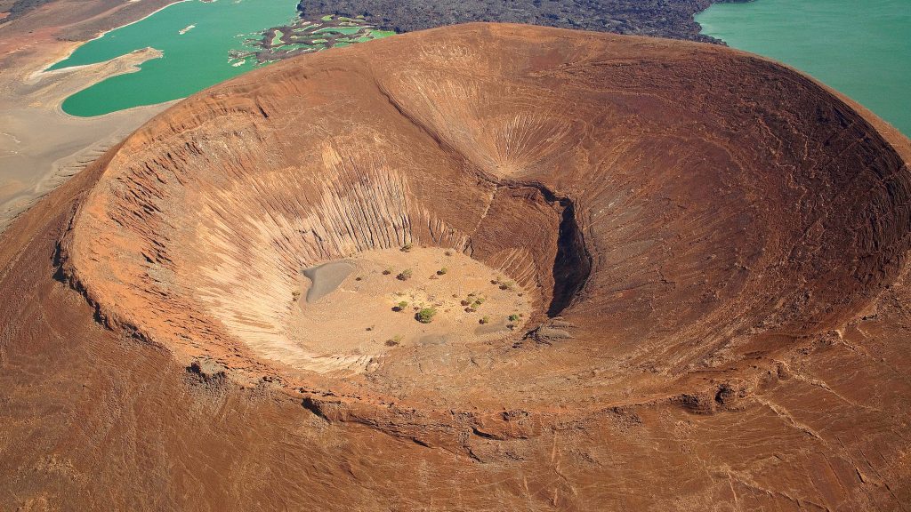 Nabuyatom Crater, Lake Turkana, Rift Valley, Kenya