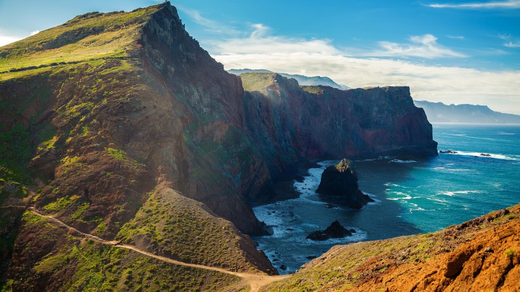 Majestic view of cliffs at Ponta de São Lourenço, Madeira, Portugal