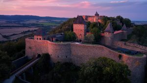 Read more about the article Aerial view of a fortifications of Helfštýn Castle, Central Moravia, Czech Republic
