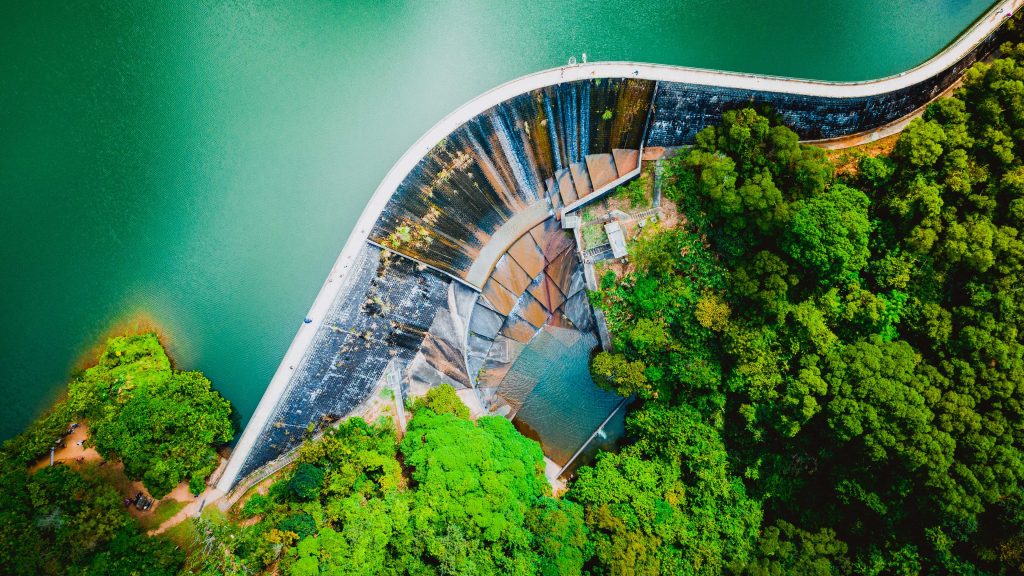 View of Ho Pui Reservoir, Tai Lam Country Park, Yuen Long, Hong Kong SAR