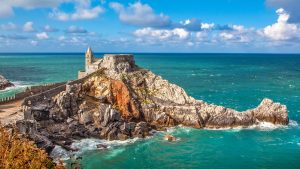 Read more about the article Seascape with Church of St Peter in Porto Venere, Liguria, La Spezia, Italy