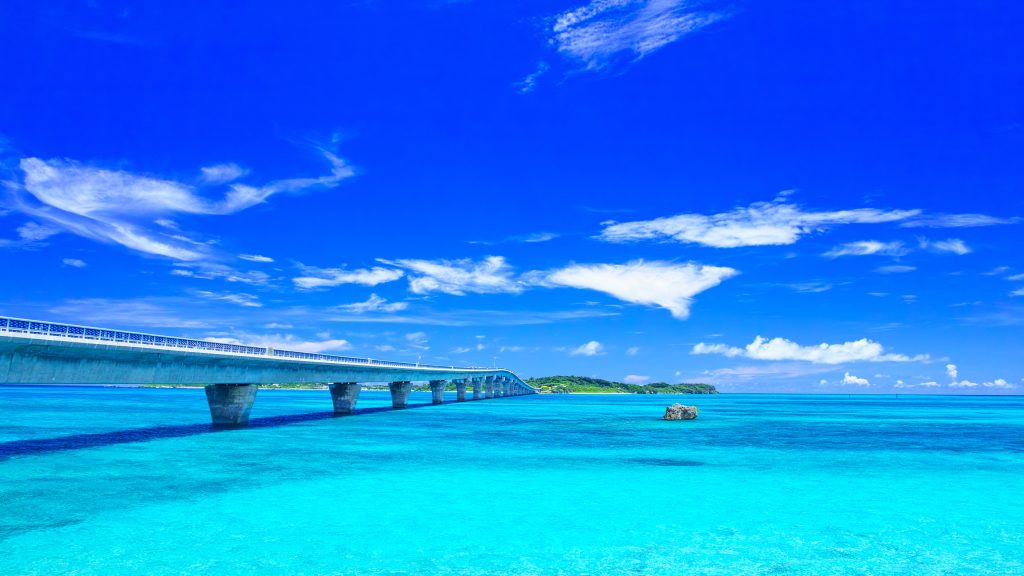 Ikema Ohashi bridge in summer, Miyakojima, Miyako Islands, Okinawa, Japan