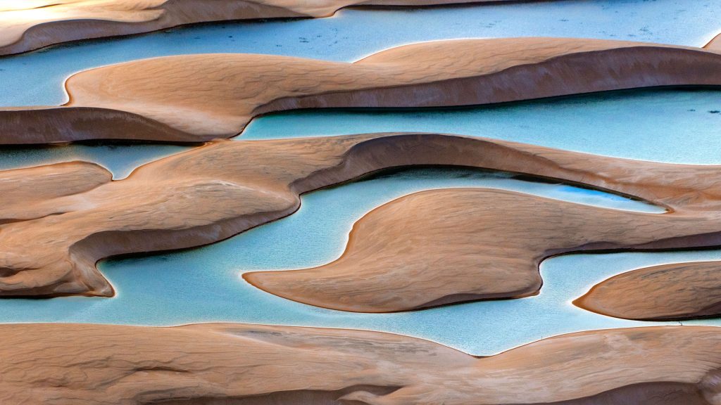 Sand dunes in Lençóis Maranhenses National Park, Maranhão, Brazil