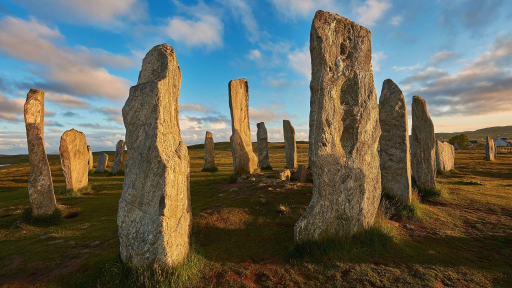 The Callanish Standing Stones circle on the Isle of Lewis, Scotland, UK