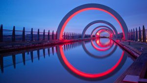 Read more about the article Falkirk Wheel rotating boat lift in Tamfourhill, Scotland, UK
