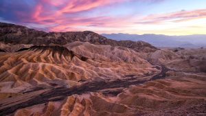 Read more about the article Zabriskie Point in Death Valley National Park at sunset, California, USA