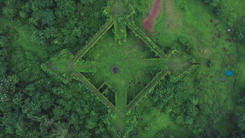 Corjuem Fort in rainy season, Goa, India