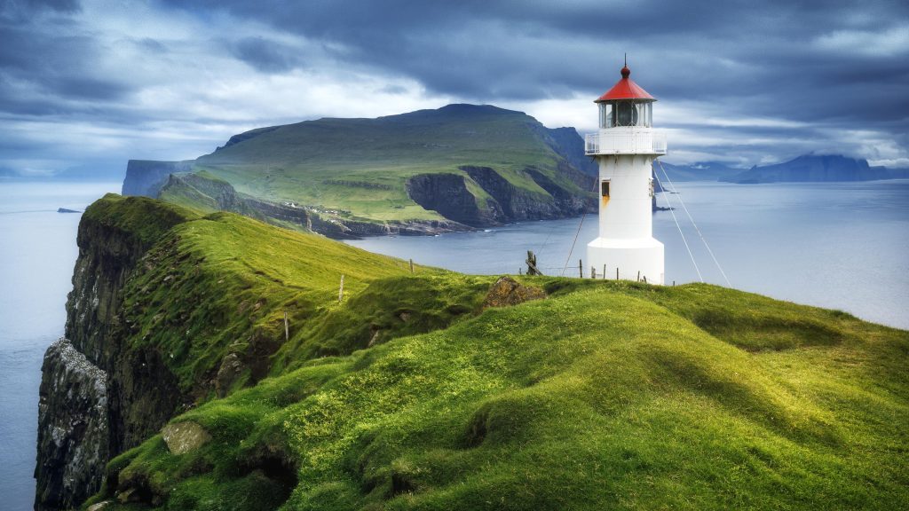 Hólmur Lighthouse at Mykines, Faroe Islands
