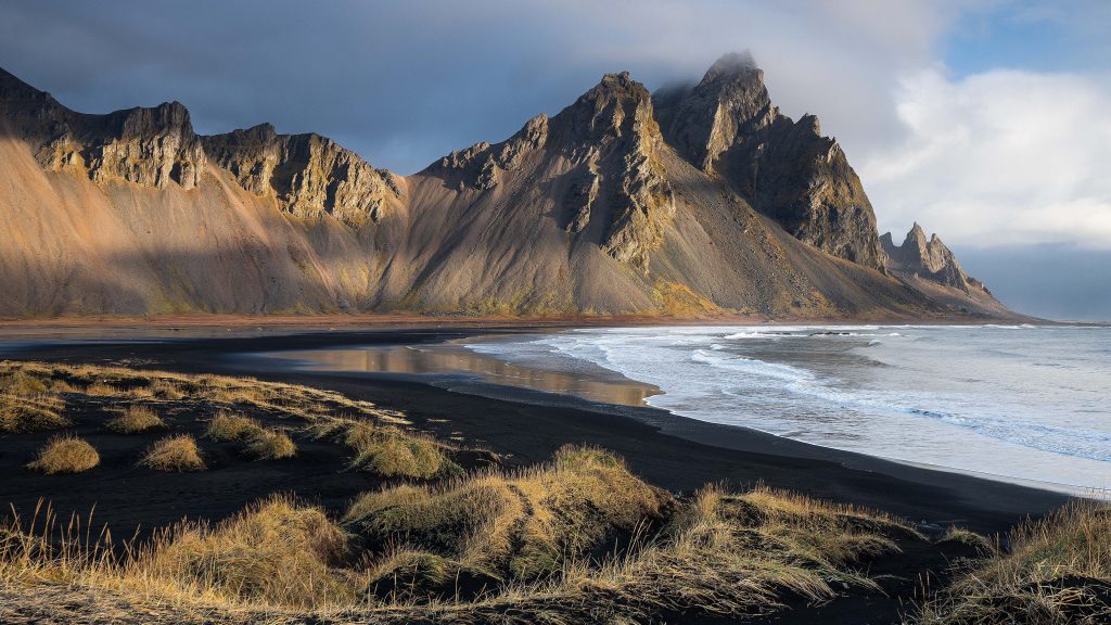 Vestrahorn mountain near Höfn at autumn sunrise, Iceland
