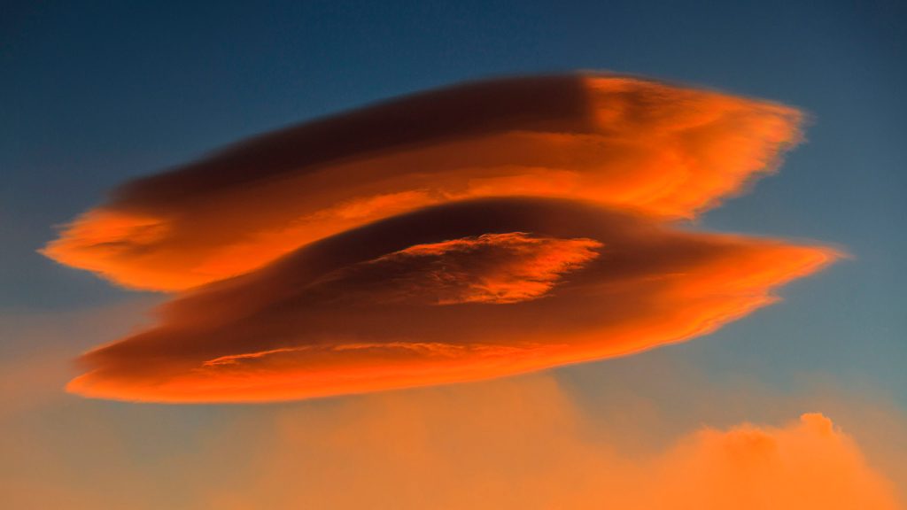 Cloud formation Countess of the Winds, Mount Etna, Sicily, Italy