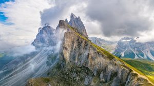 Read more about the article Odle mountain range, Seceda Massif peak in Dolomites Alps, South Tyrol, Italy