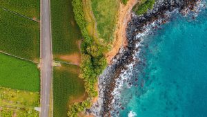 Read more about the article Overhead view of coastal road in Terceira, Azores, Portugal
