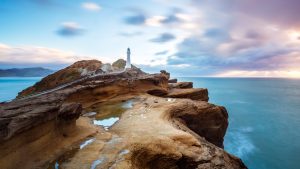 Read more about the article Castle Point lighthouse at dawn, Wellington region, North Island of New Zealand