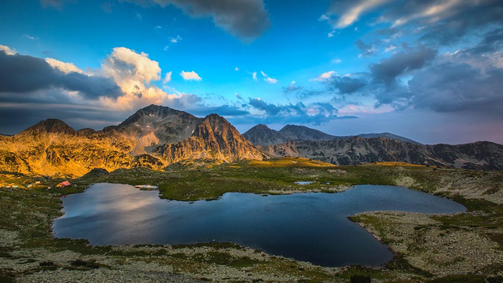 View of Kamenitsa Peak and Tevno lake, Pirin Mountains National Park, Bulgaria
