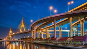 Read more about the article Bhumibol Bridges at twilight, Bangkok, Thailand