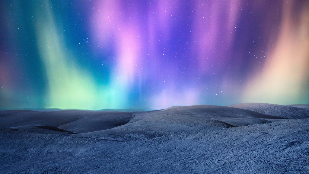 Northern lights in the Sápmi region, Saariselkä, Lapland, Finland