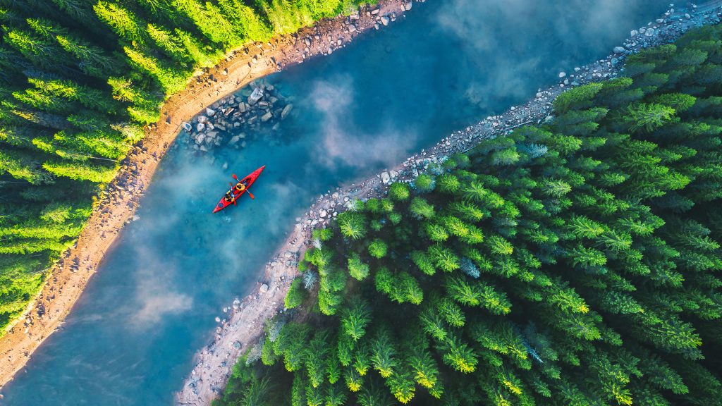 Kayaking on Shiroka Polyana Lake, Bulgaria