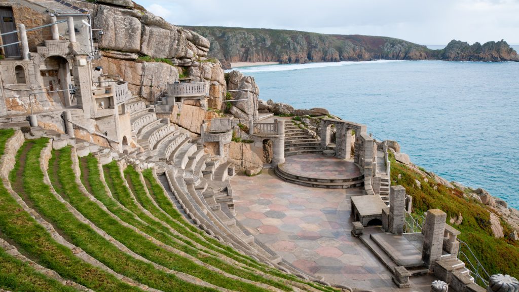View from the Minack Theatre in Cornwall, England, UK