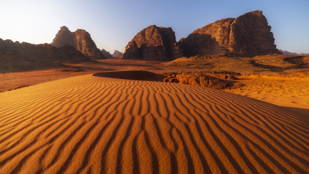 Red sand of Wadi Rum desert, Jordan