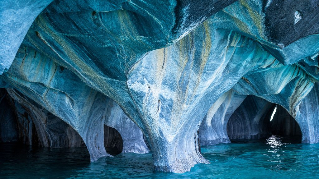 Cuevas de Marmol (Marble Caves) on General Carrera Lake, Chile